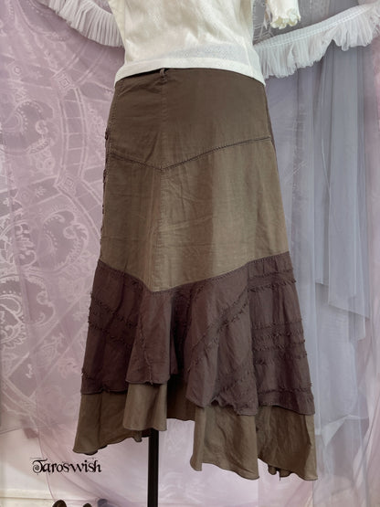 vintage asymmetric maxi skirt