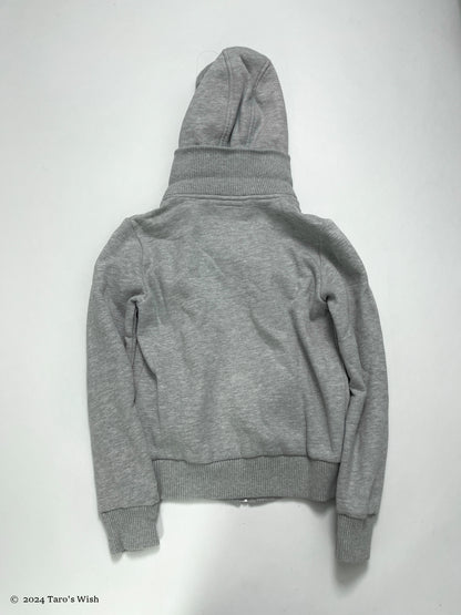 tactical zip up hoodie in grey, japanese label