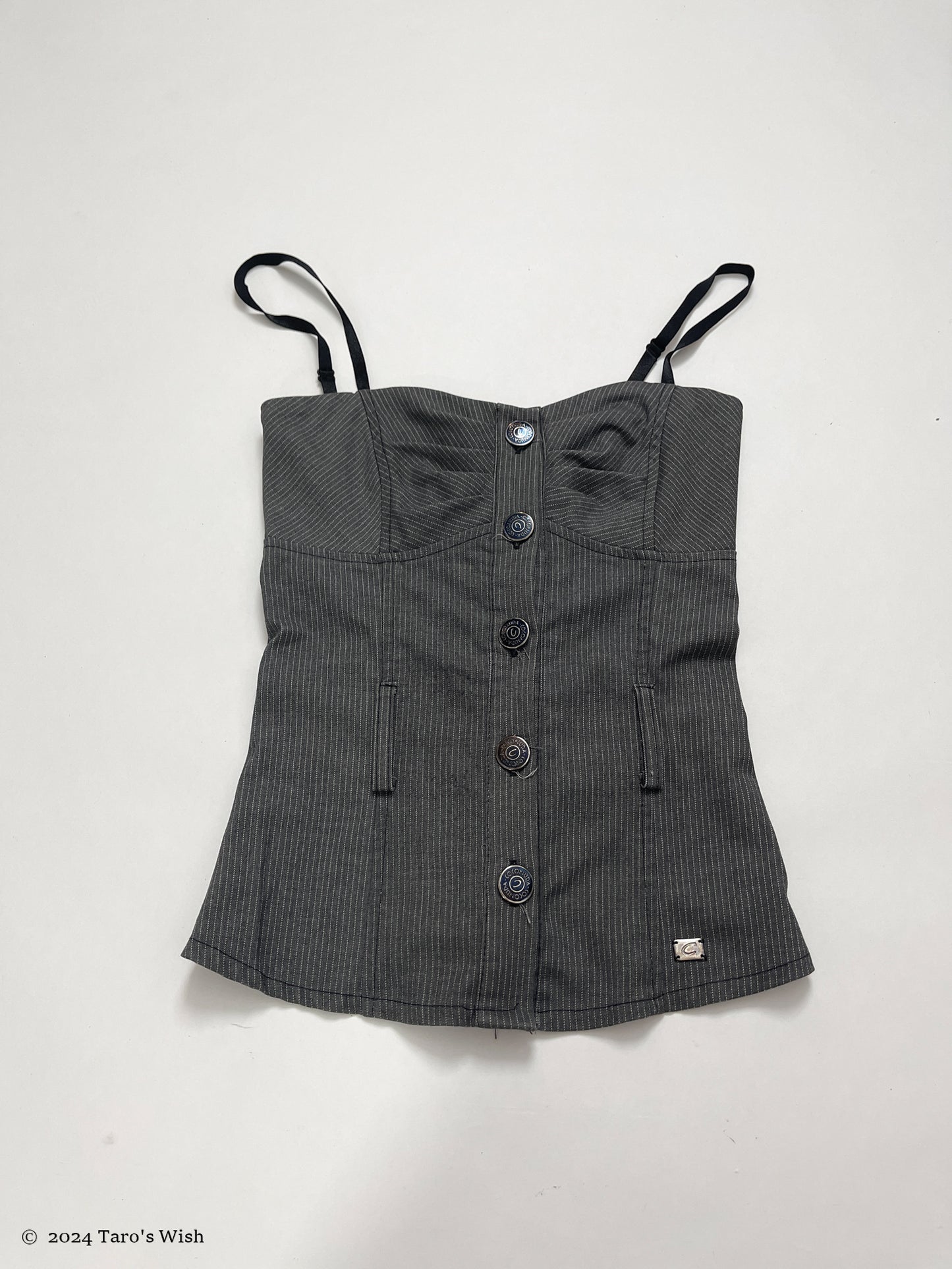 button up bustier camisole, italian label