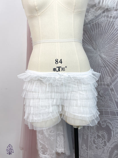 TUTUANNA Tulle Bloomers with Ribbon (Black/White)