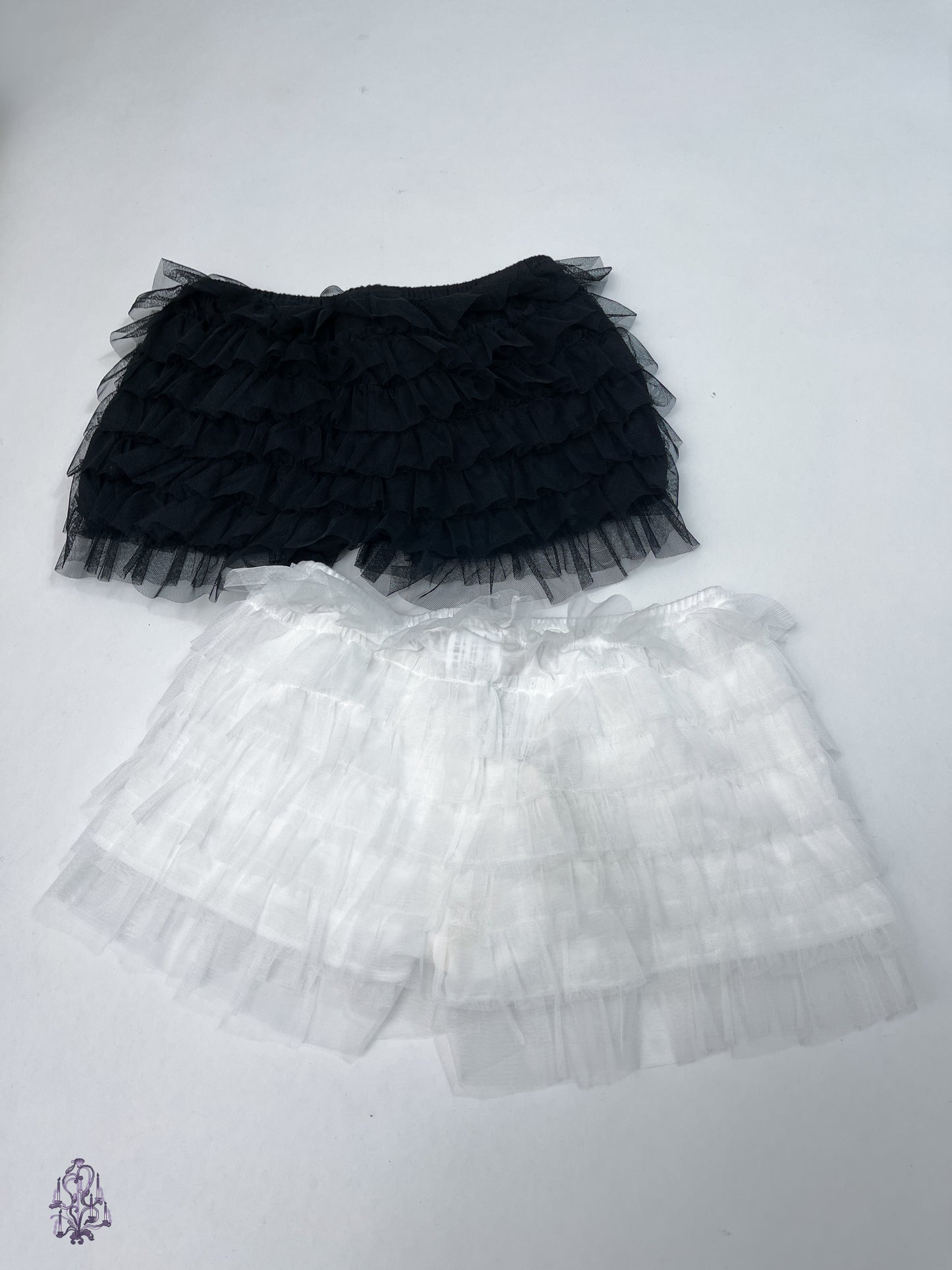 TUTUANNA Tulle Bloomers with Ribbon (Black/White)