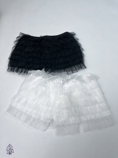 TUTUANNA Tulle Bloomers with Ribbon (Black/White)