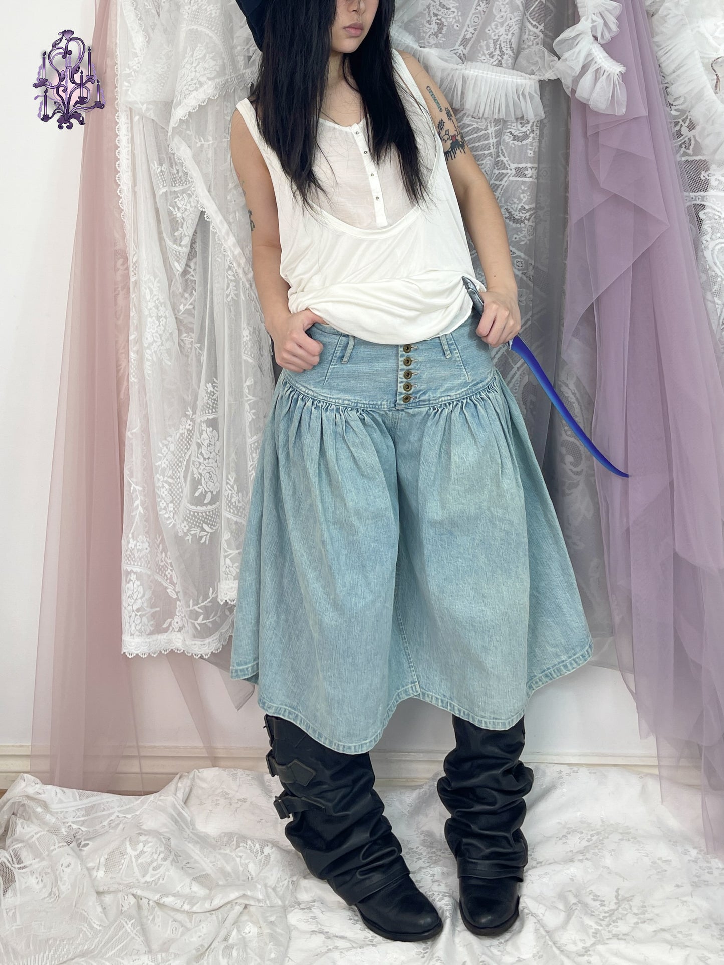 Kapital balloon pants in light blue