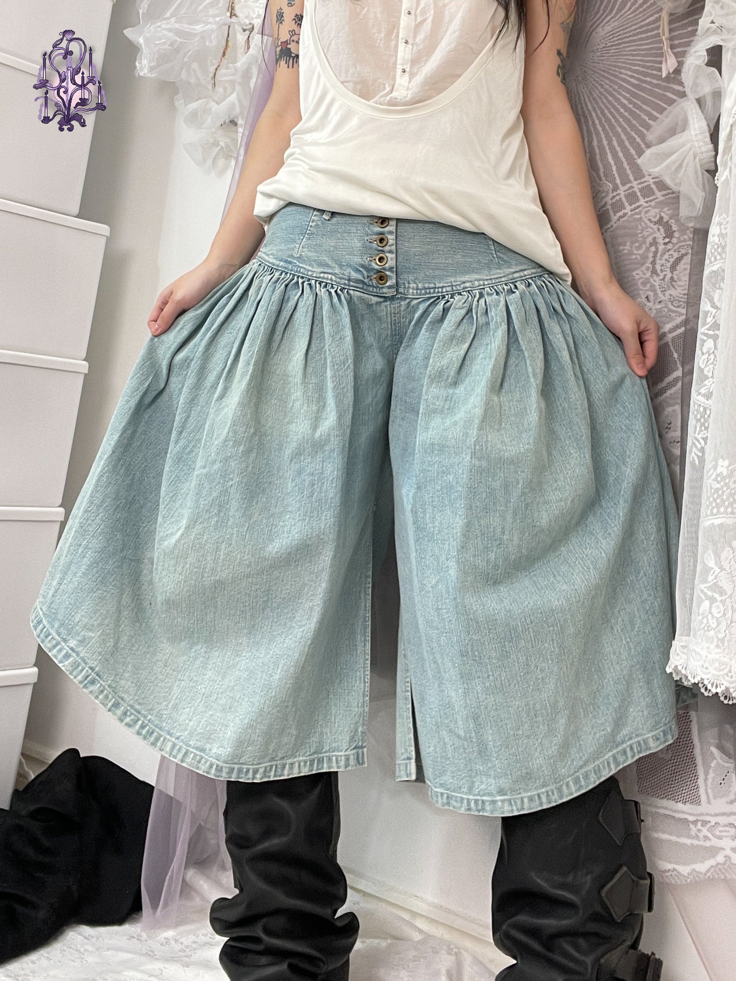 Kapital balloon pants in light blue