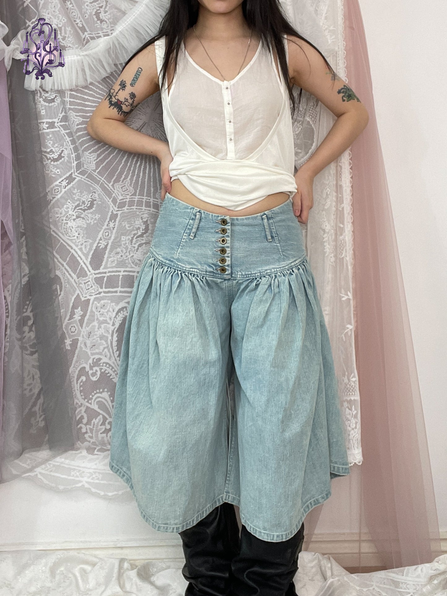 Kapital balloon pants in light blue