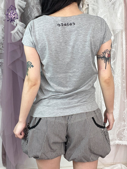 Esisto grey graphic print tee