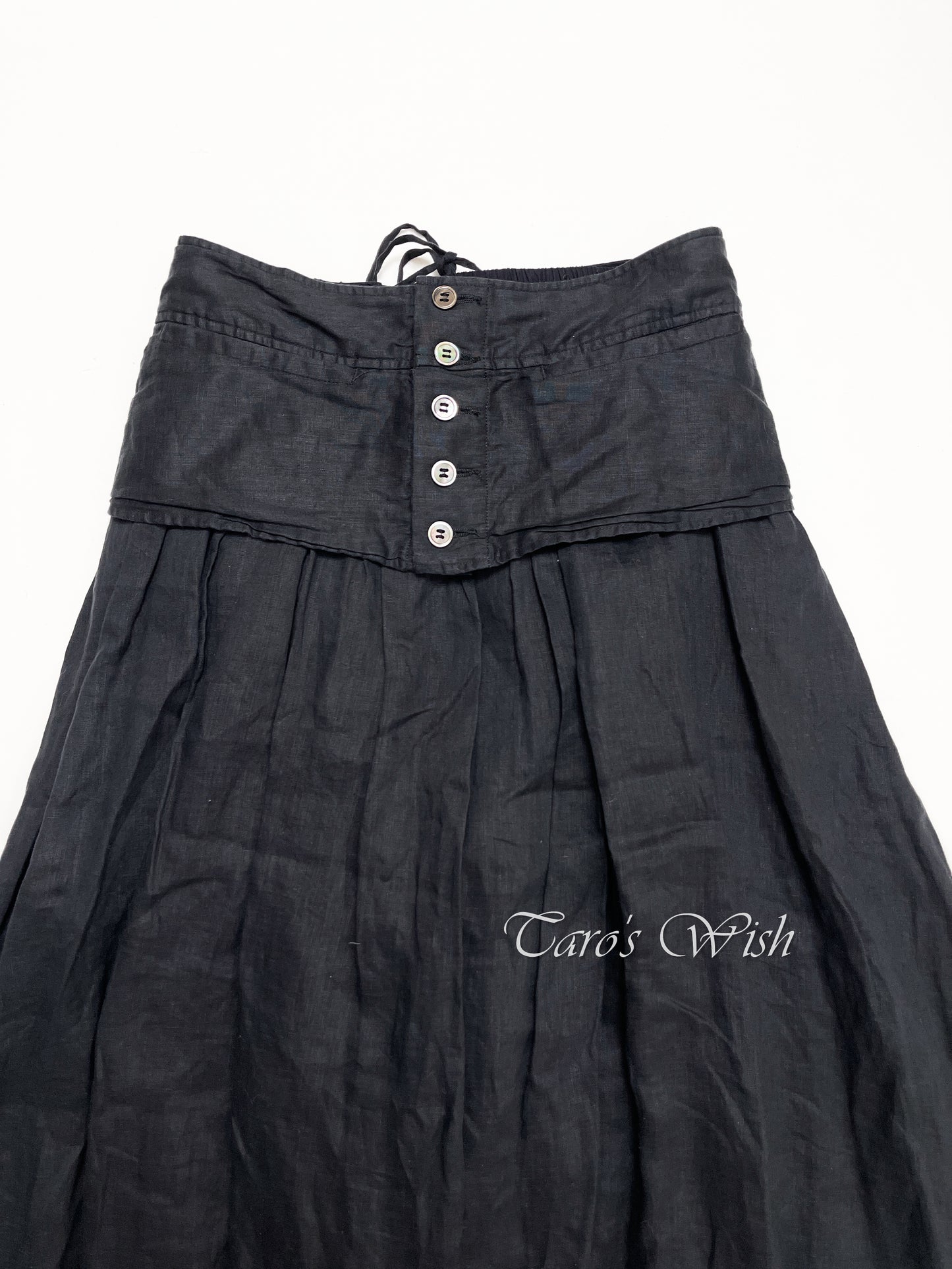 ZUCCa Button Up Babydoll Lace Up Maxi Skirt