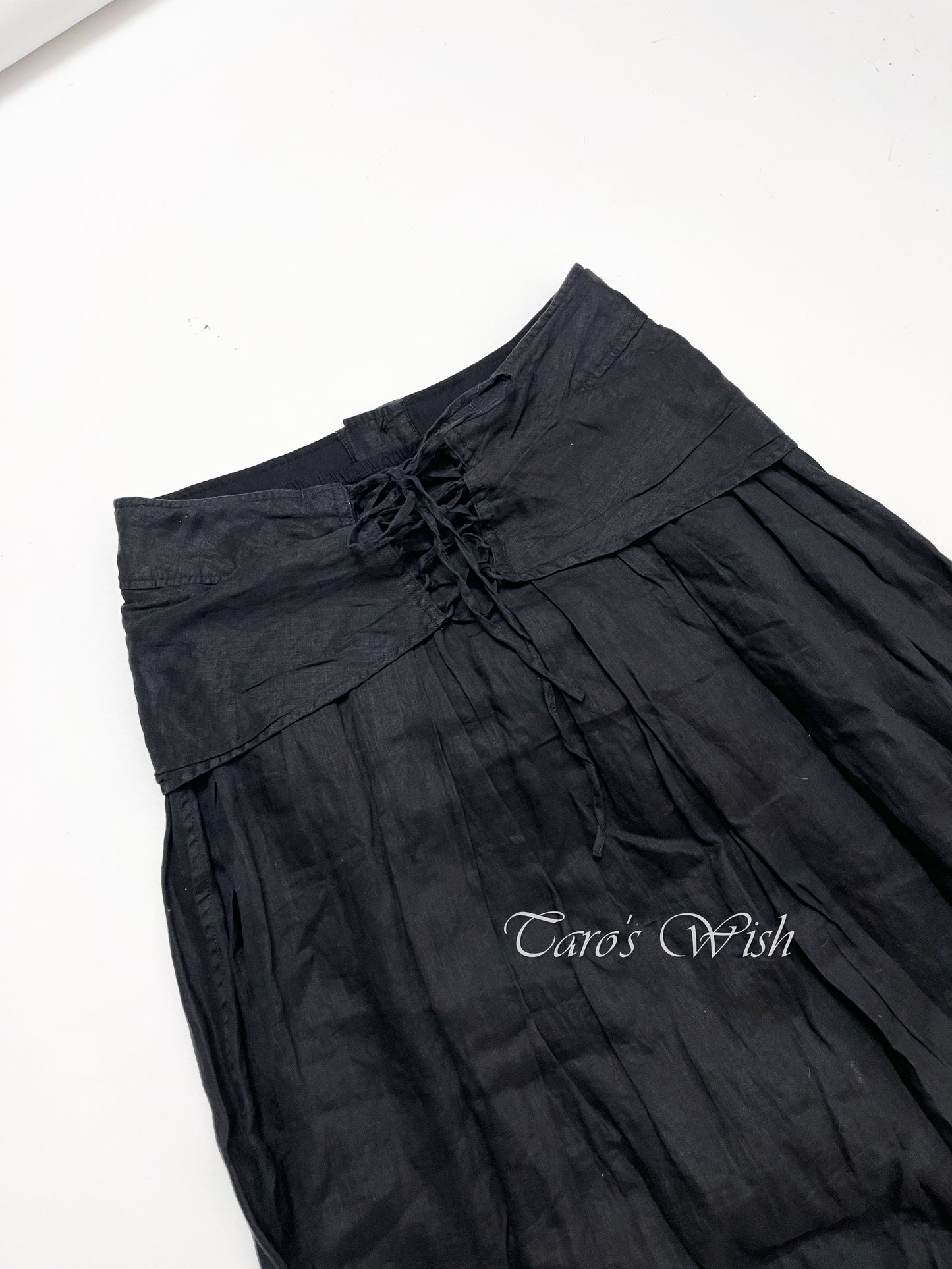 ZUCCa Button Up Babydoll Lace Up Maxi Skirt