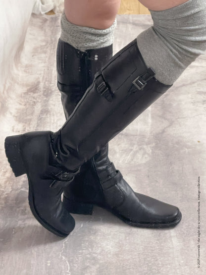 Eu37 real leather multi-buckles boots, Italian brand