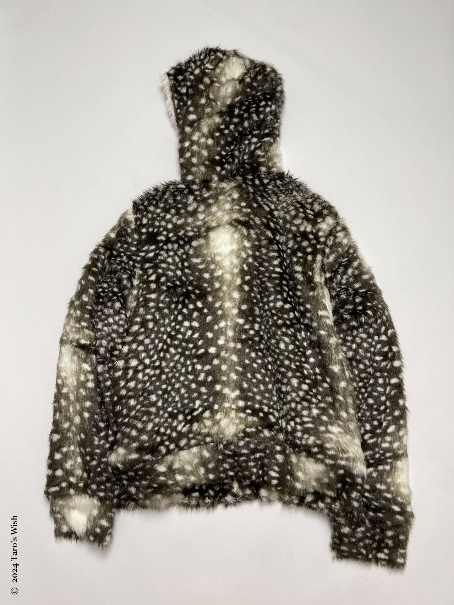 aw2006 bambi angora fur zip up coat with hood, tsumori chisato