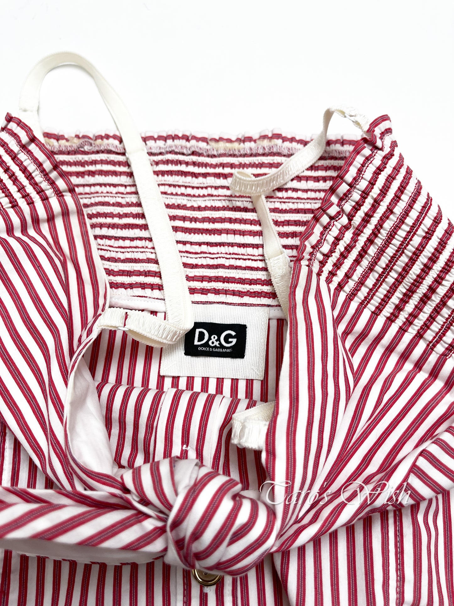 Dolce & Gabbana Red Striped Camisole