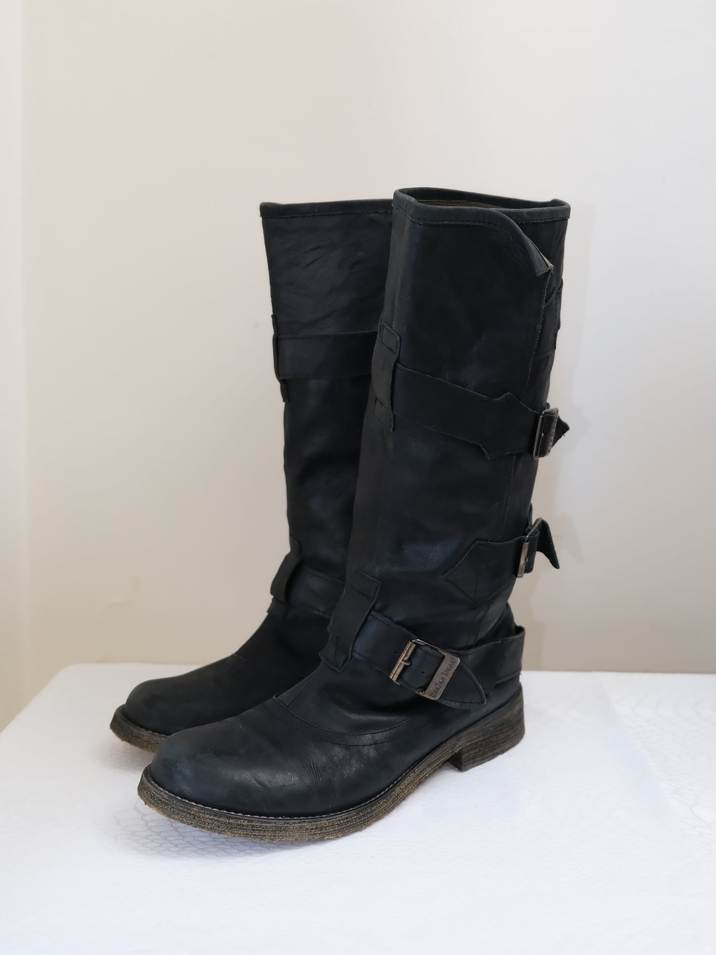 EU38 real leather pirate boots