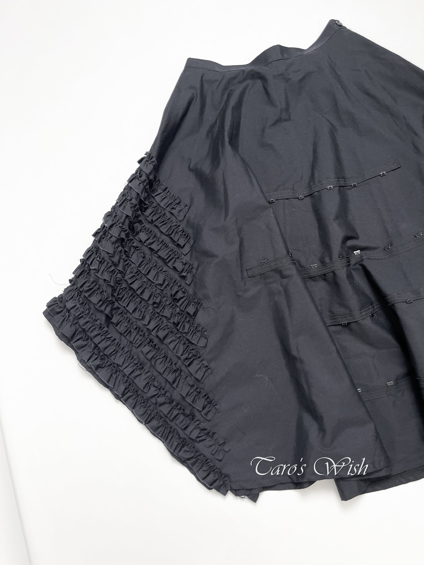 Black Peace Now Asymmetrical Frill Skirt