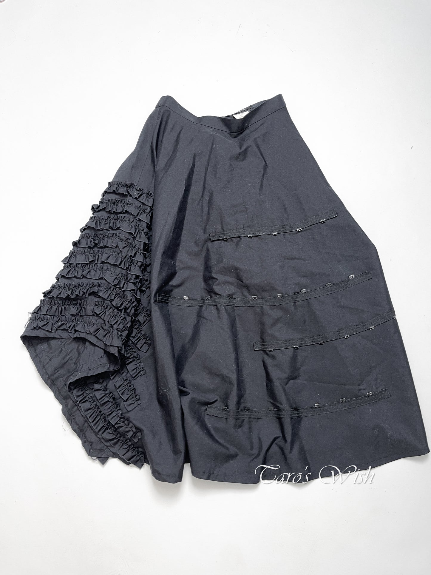 Black Peace Now Asymmetrical Frill Skirt