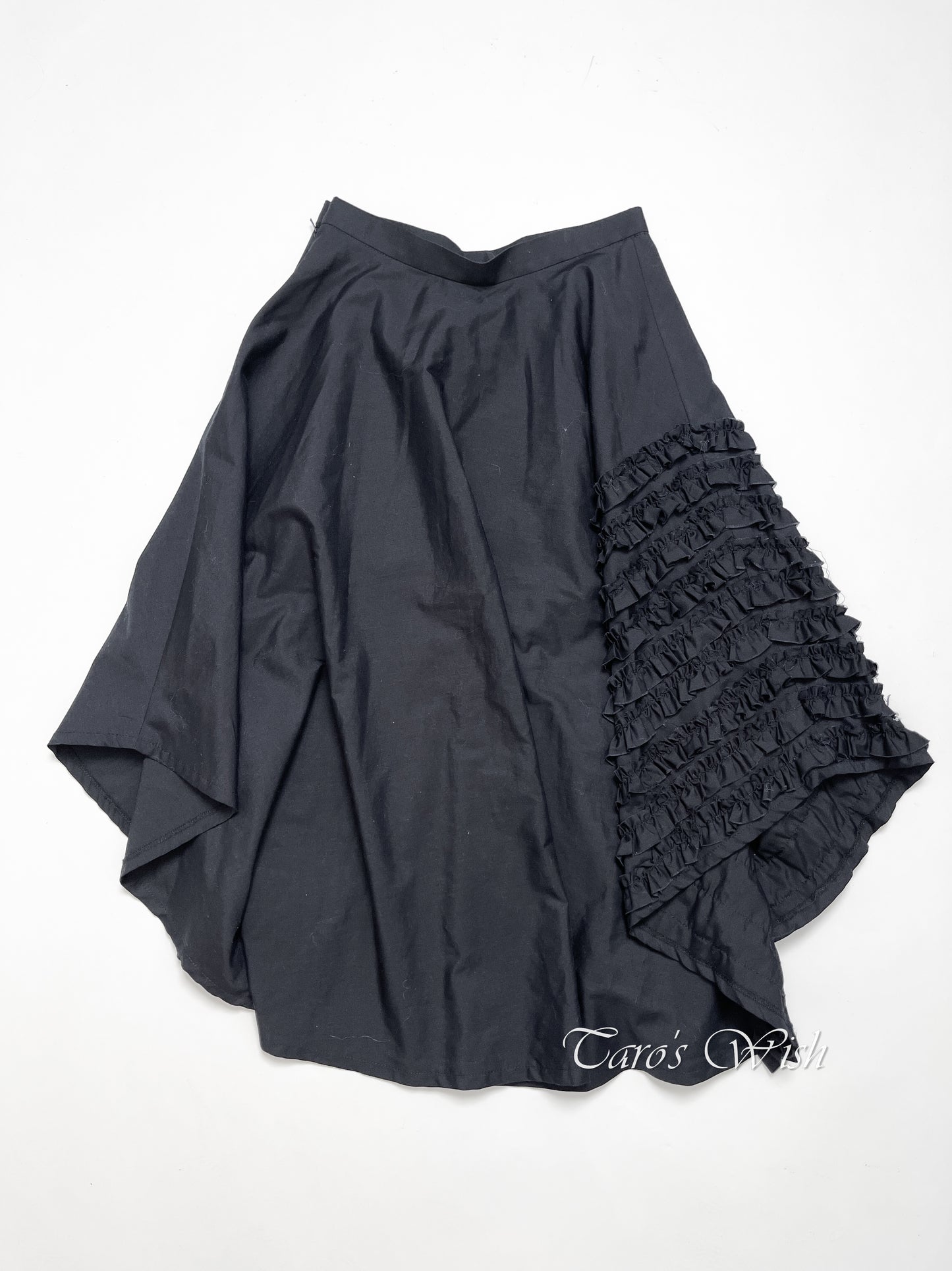 Black Peace Now Asymmetrical Frill Skirt