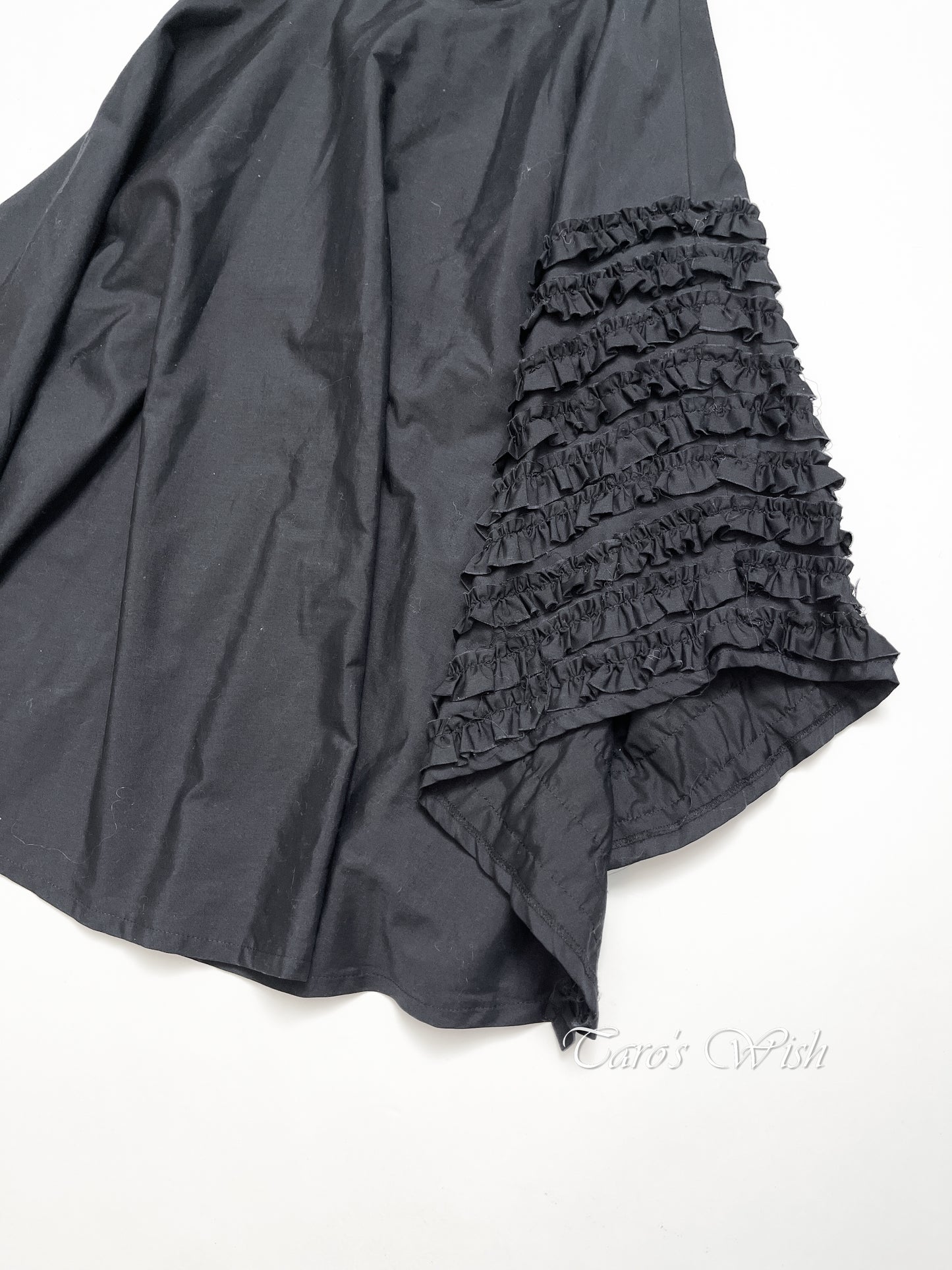 Black Peace Now Asymmetrical Frill Skirt