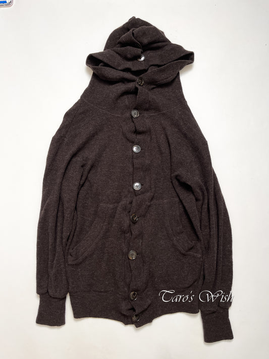 ZUCCa Brown Button Up Hooded Top