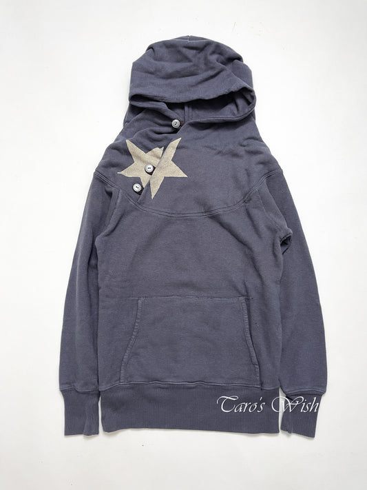 Kapital Asymmetrical Button Up Hoodie