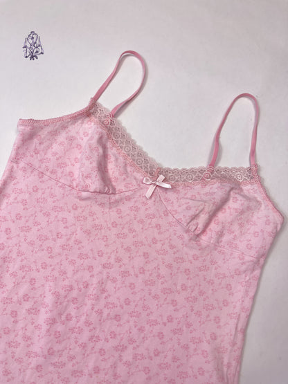 Pink floral print camisole