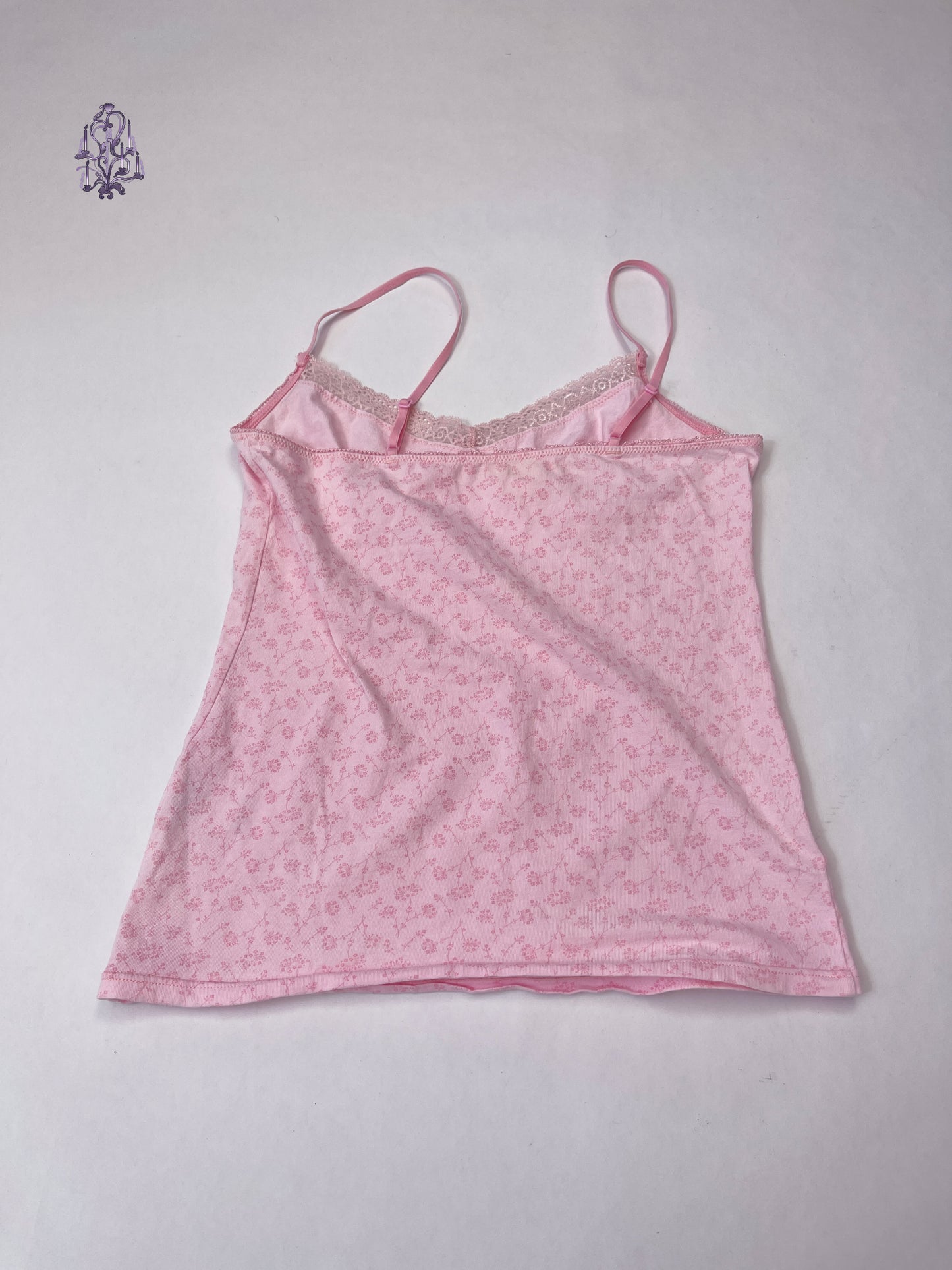 Pink floral print camisole