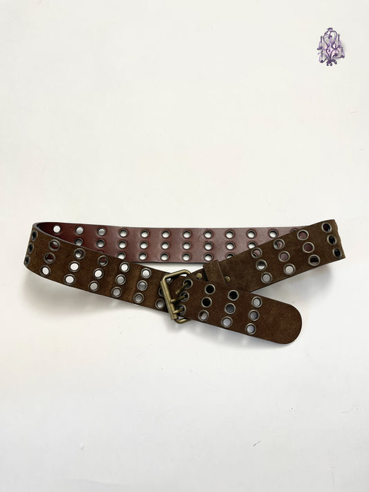 full rivets belt (real leather)