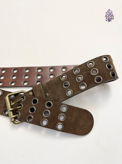 full rivets belt (real leather)