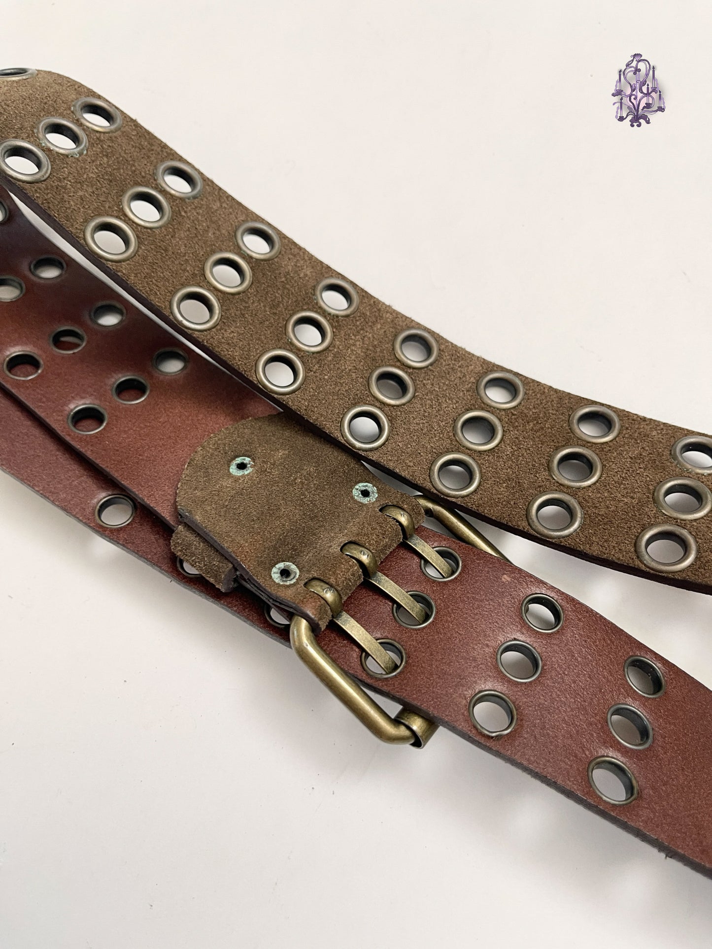 full rivets belt (real leather)