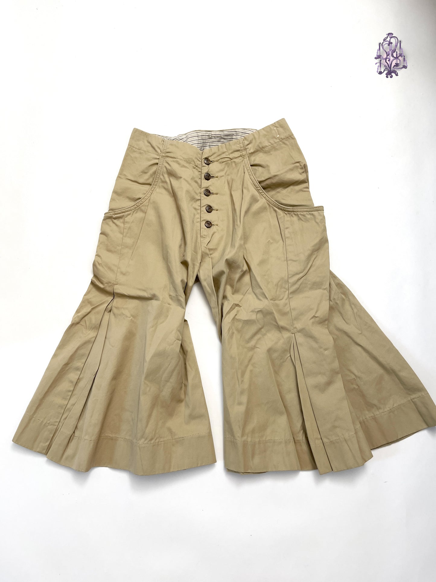 sea sorcerer’s button up flare pants, japanese label kapital