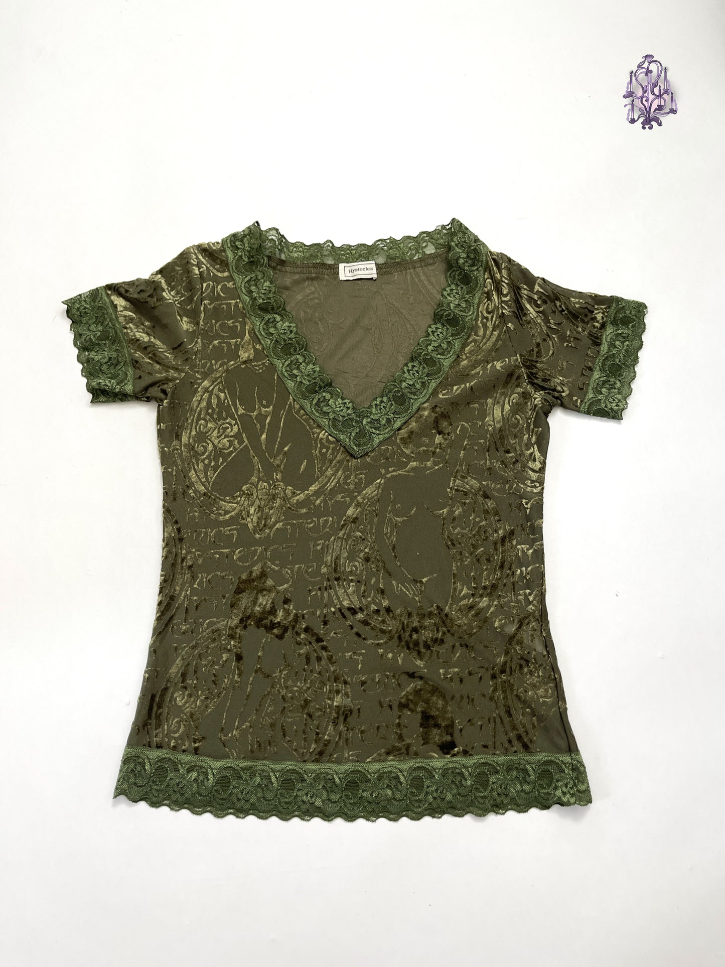 flocking lace tee, japanese label hysteric