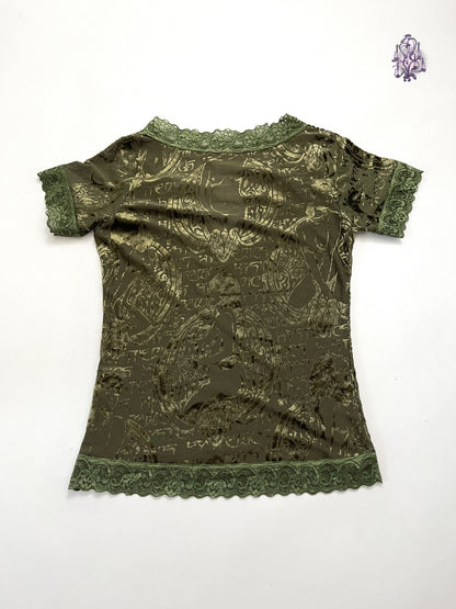 flocking lace tee, japanese label hysteric