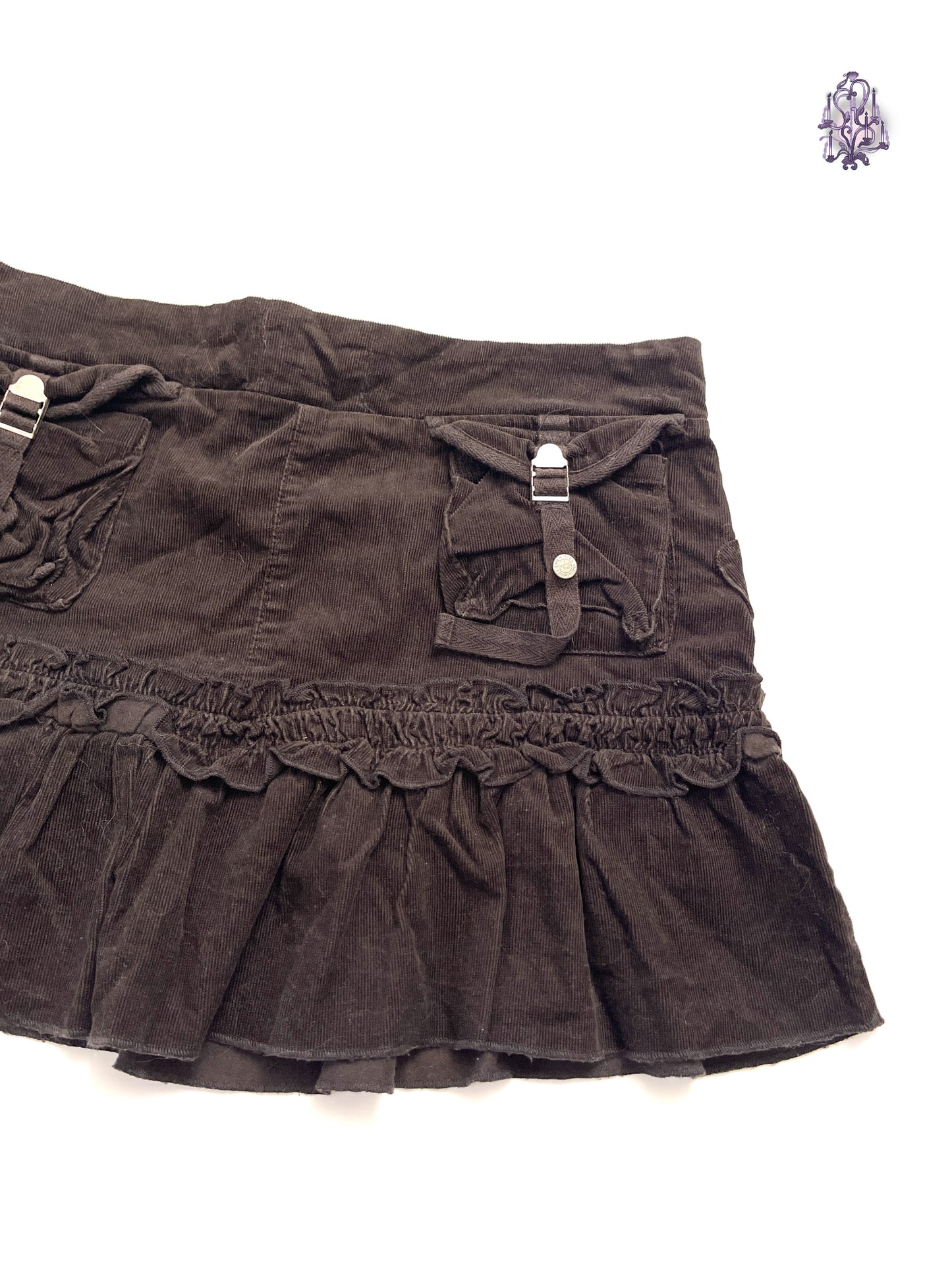 wanderer’s ruffle mini skirt, euro label