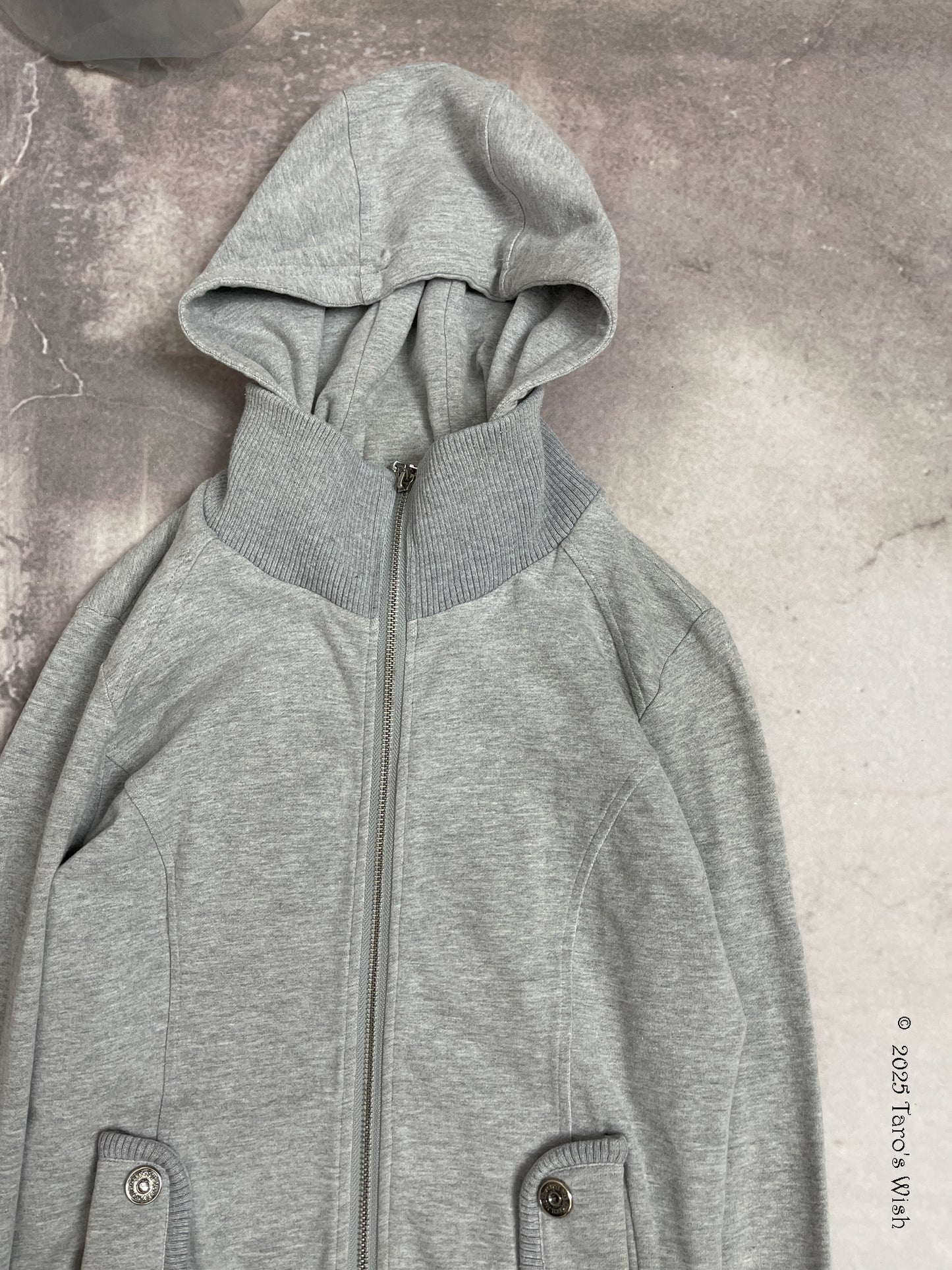 grey zip up hoodie, japanese label