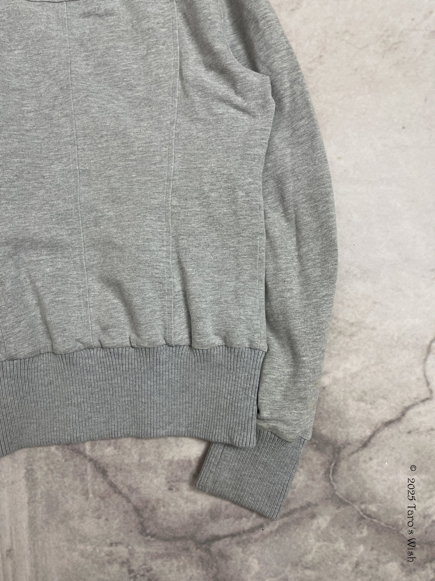 grey zip up hoodie, japanese label