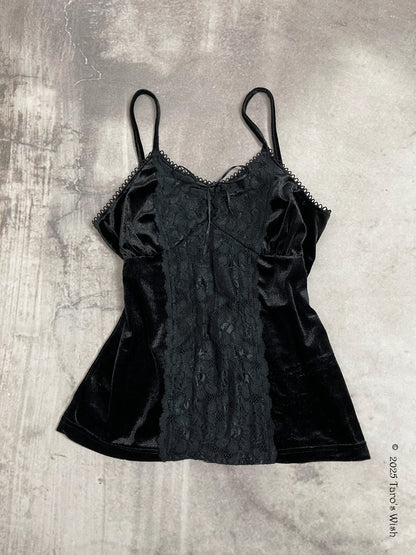 dark lace trim camisole, japanese label