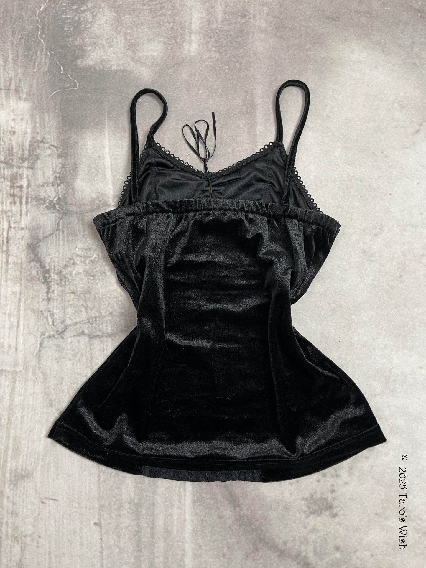 dark lace trim camisole, japanese label