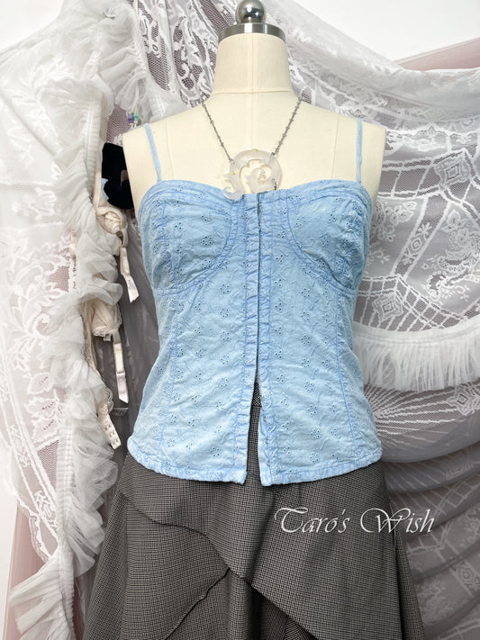 Jennyfer Cotton Eyelets Corset Camisole