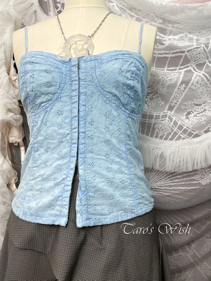 Jennyfer Cotton Eyelets Corset Camisole