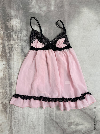 lace trim pink camisole, japanese label