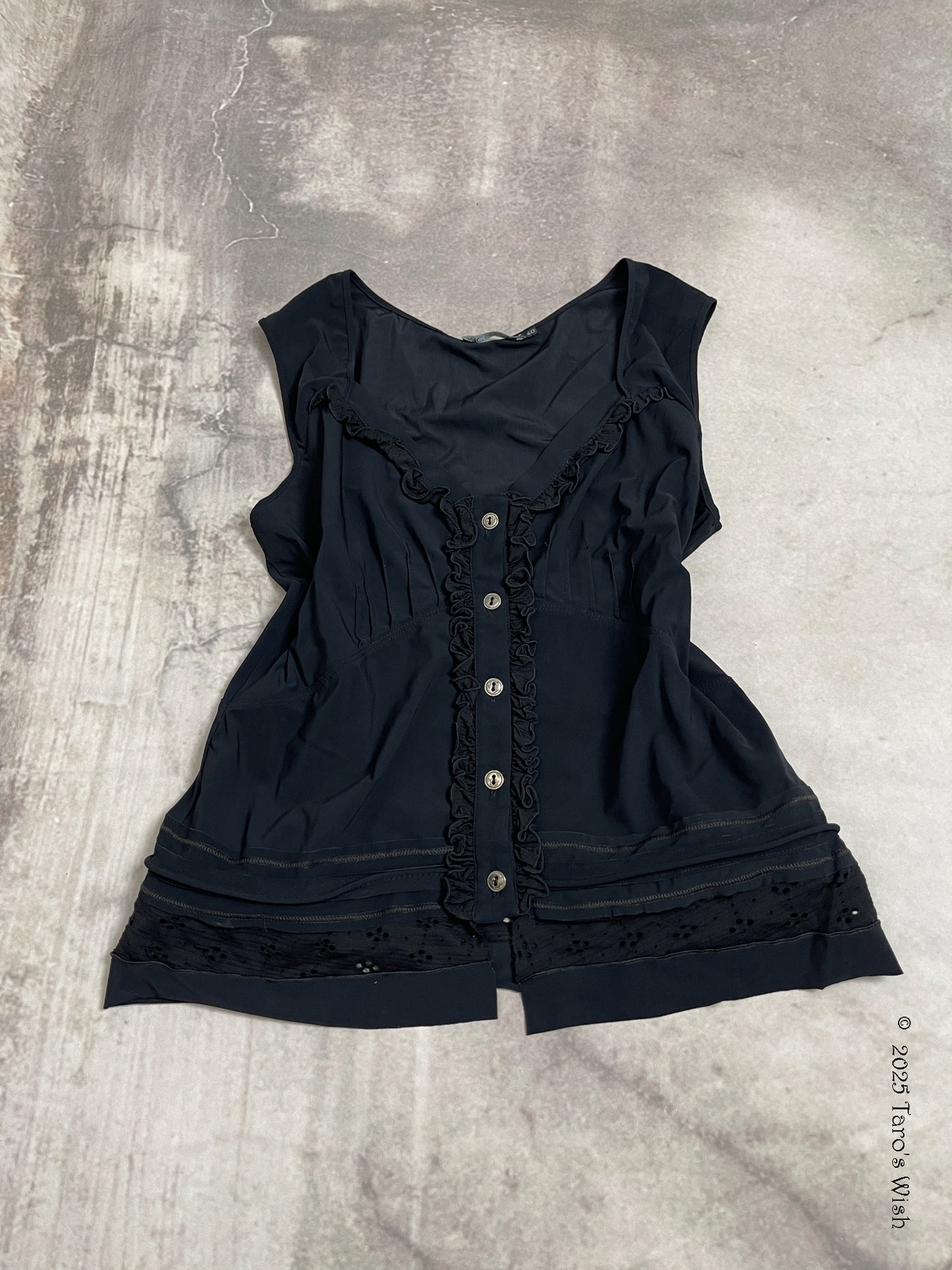 button up babydoll top, euro label