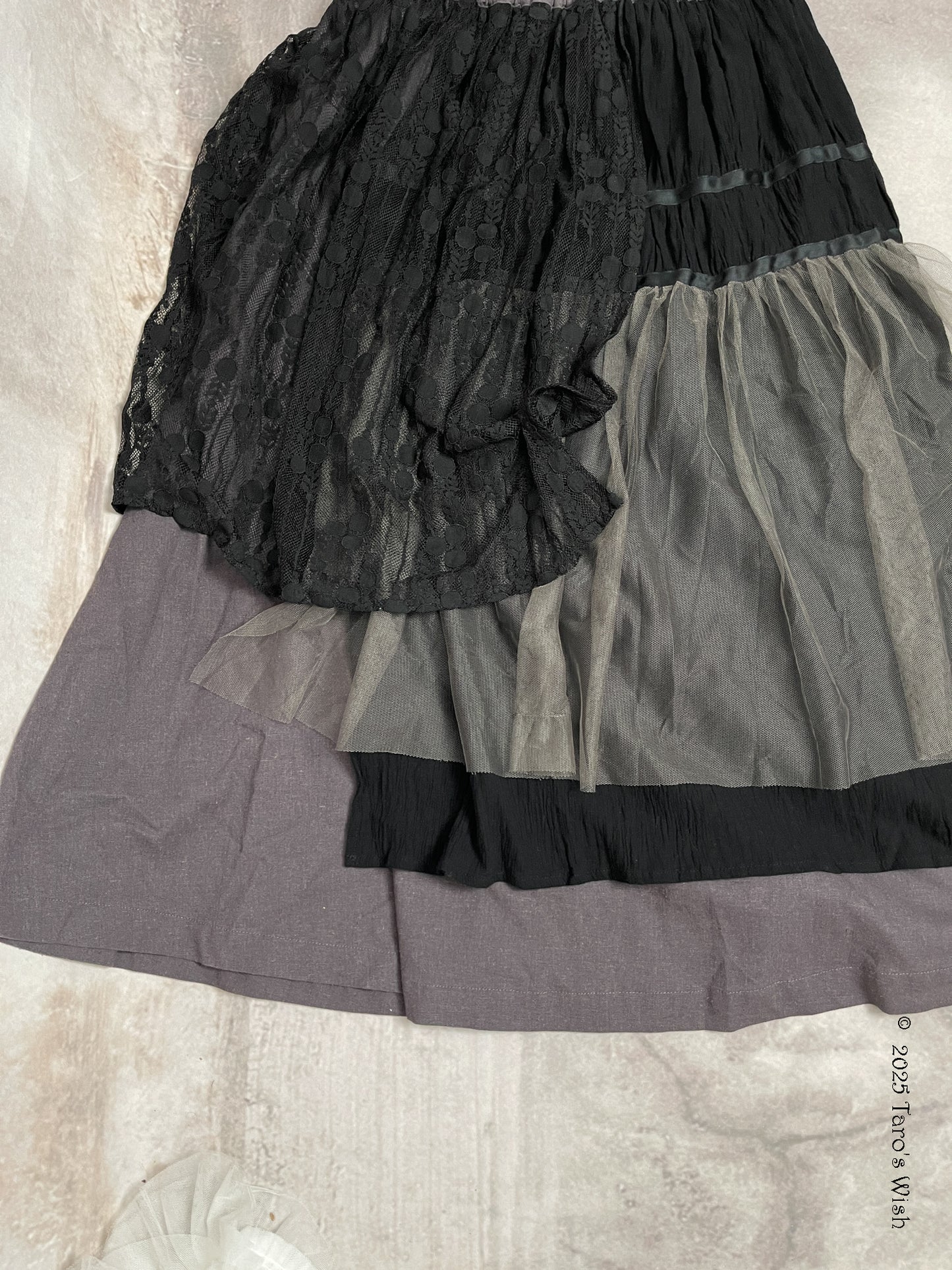 asymmetric pixie maxi skirt, japanese label