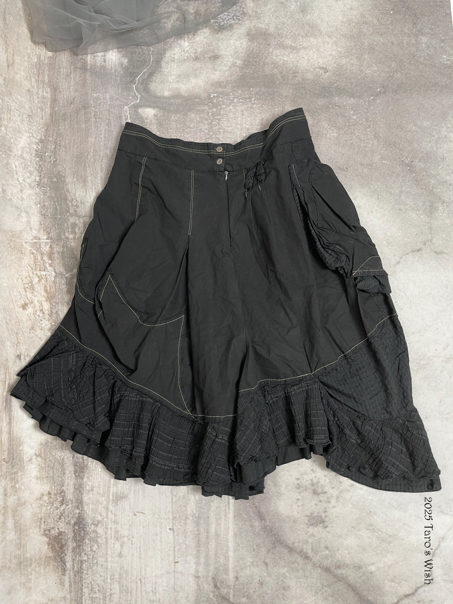 asymmetric tactic skirt, euro label