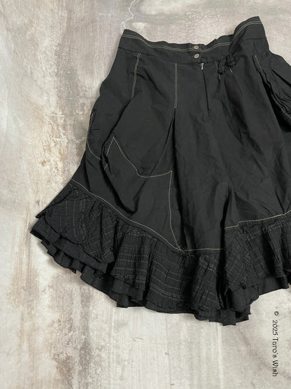 asymmetric tactic skirt, euro label