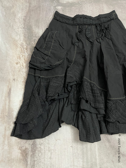 asymmetric tactic skirt, euro label