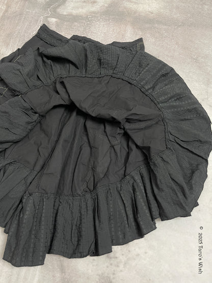 asymmetric tactic skirt, euro label