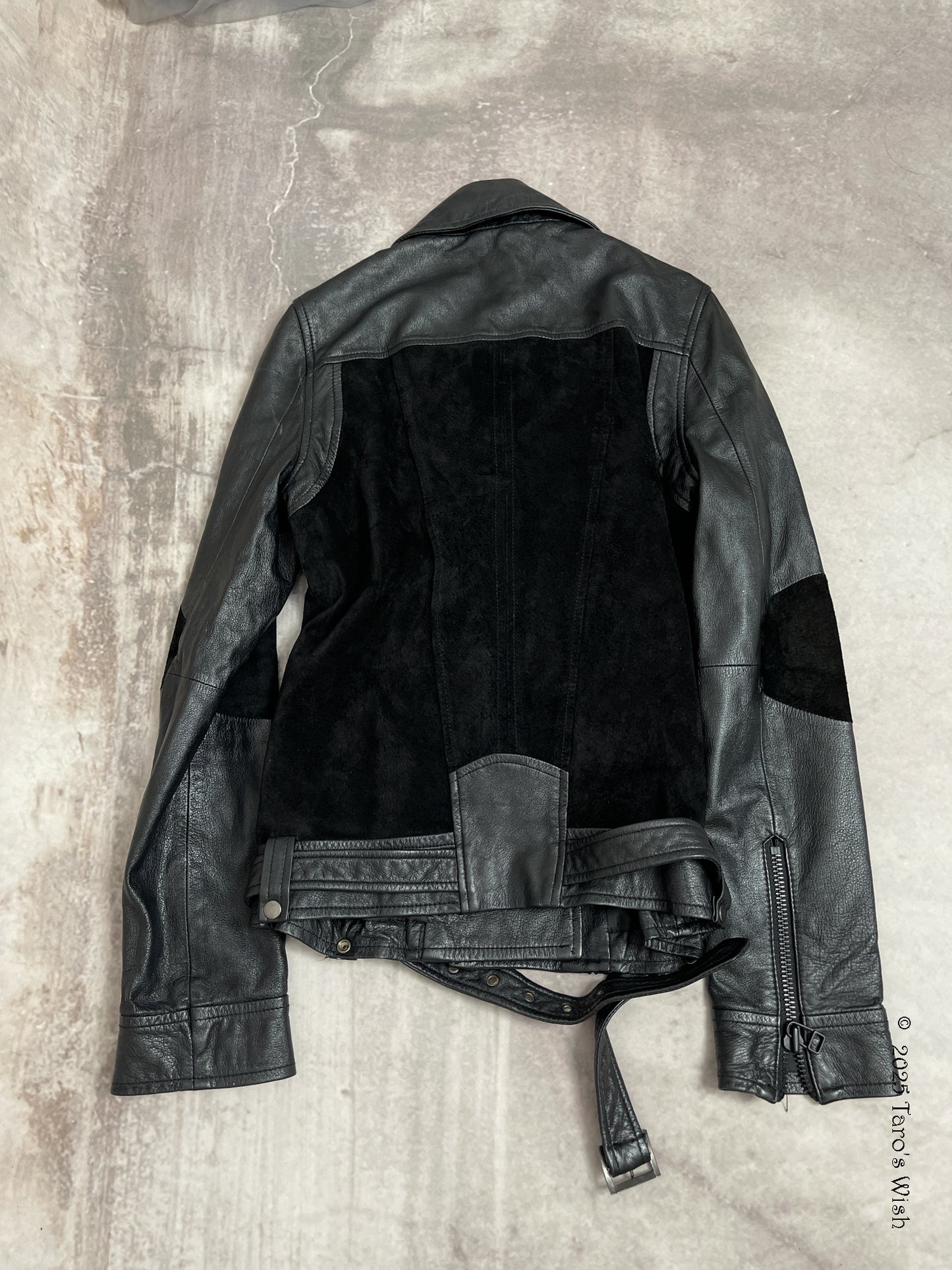 patch real leather jacket, japanese label barrak