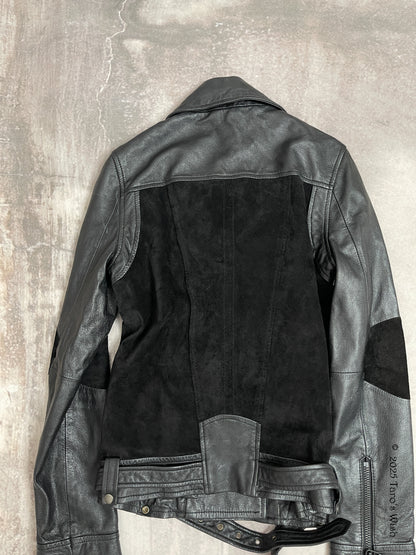 patch real leather jacket, japanese label barrak