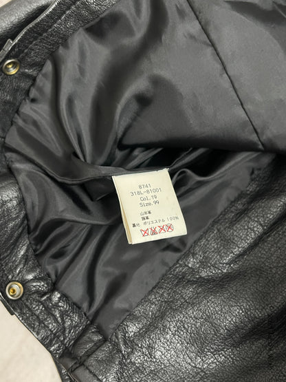 patch real leather jacket, japanese label barrak