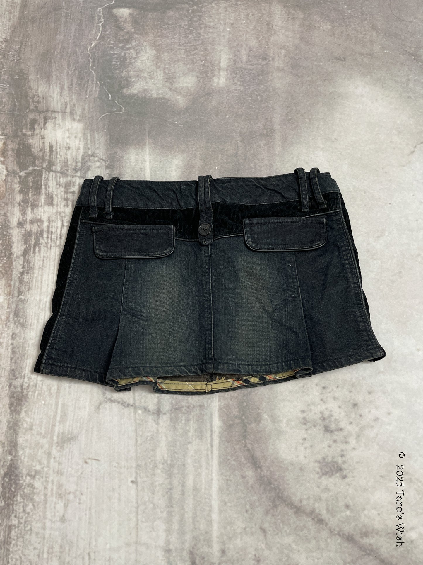 buttons denim mini skirt, euro label