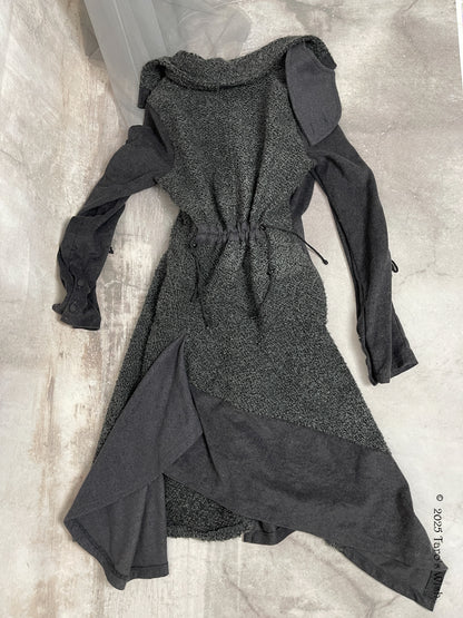 dark fantasy asymmetric coat, euro abel