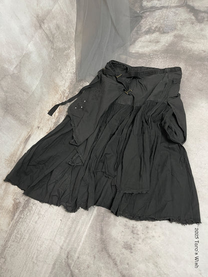 asymmetric belts midi skirt, euro label